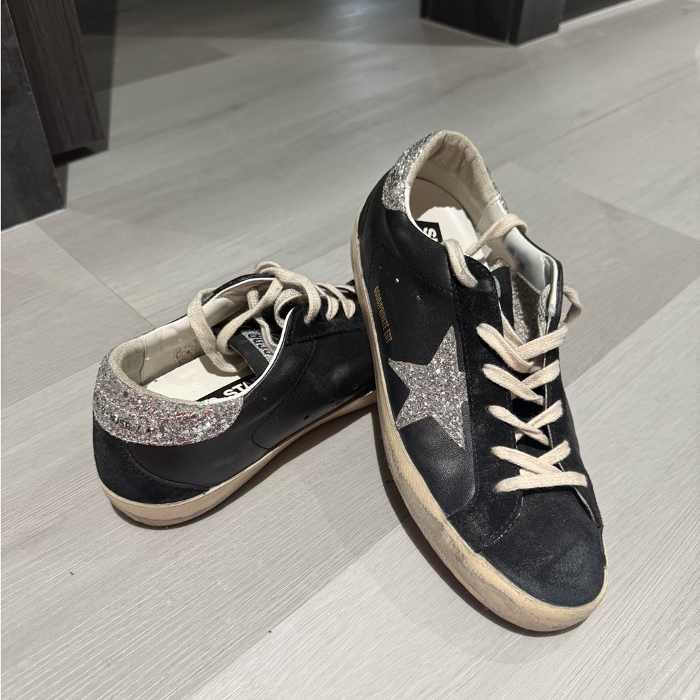 Golden Goose Black and Silver Sneakers - Picture 6 of 13